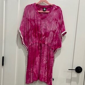 Pixie Lane Pink Tie-Dye Kaftan Dress